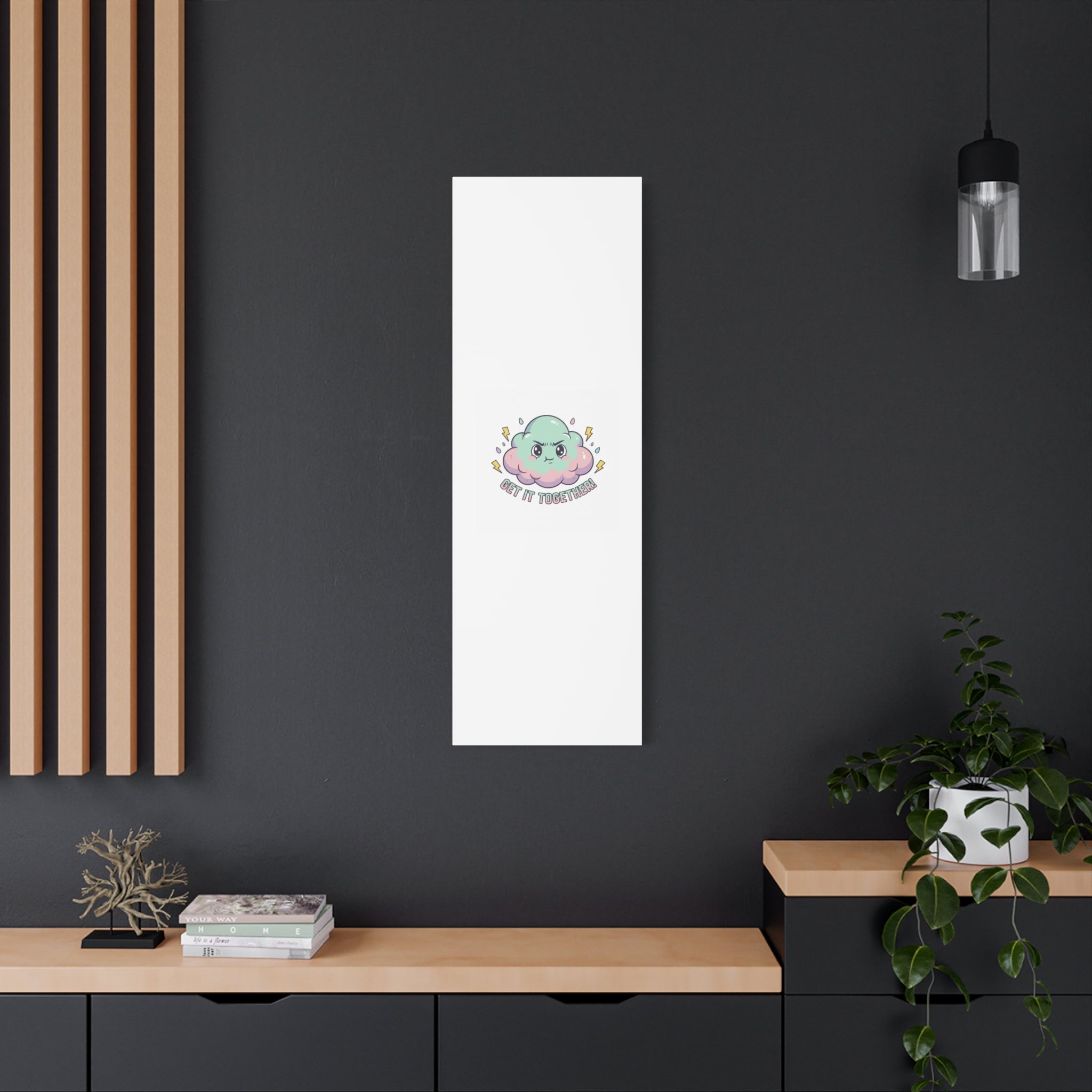 Get It Together! Cloud Illustration Canvas | dark humor inspirational