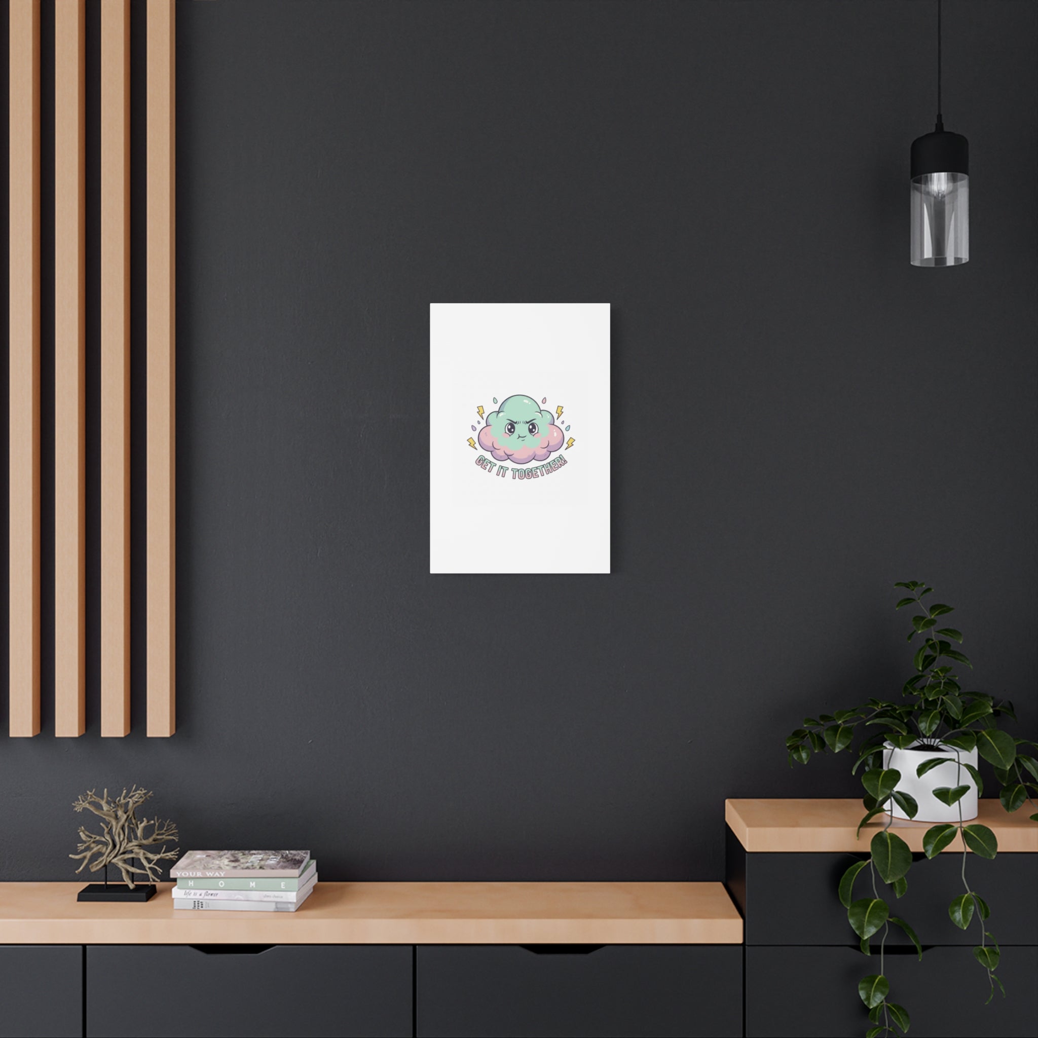 Get It Together! Cloud Illustration Canvas | dark humor inspirational