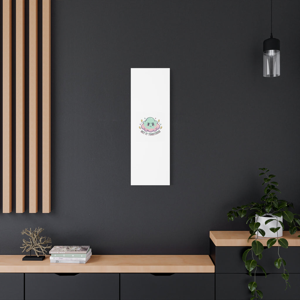 Get It Together! Cloud Illustration Canvas | dark humor inspirational