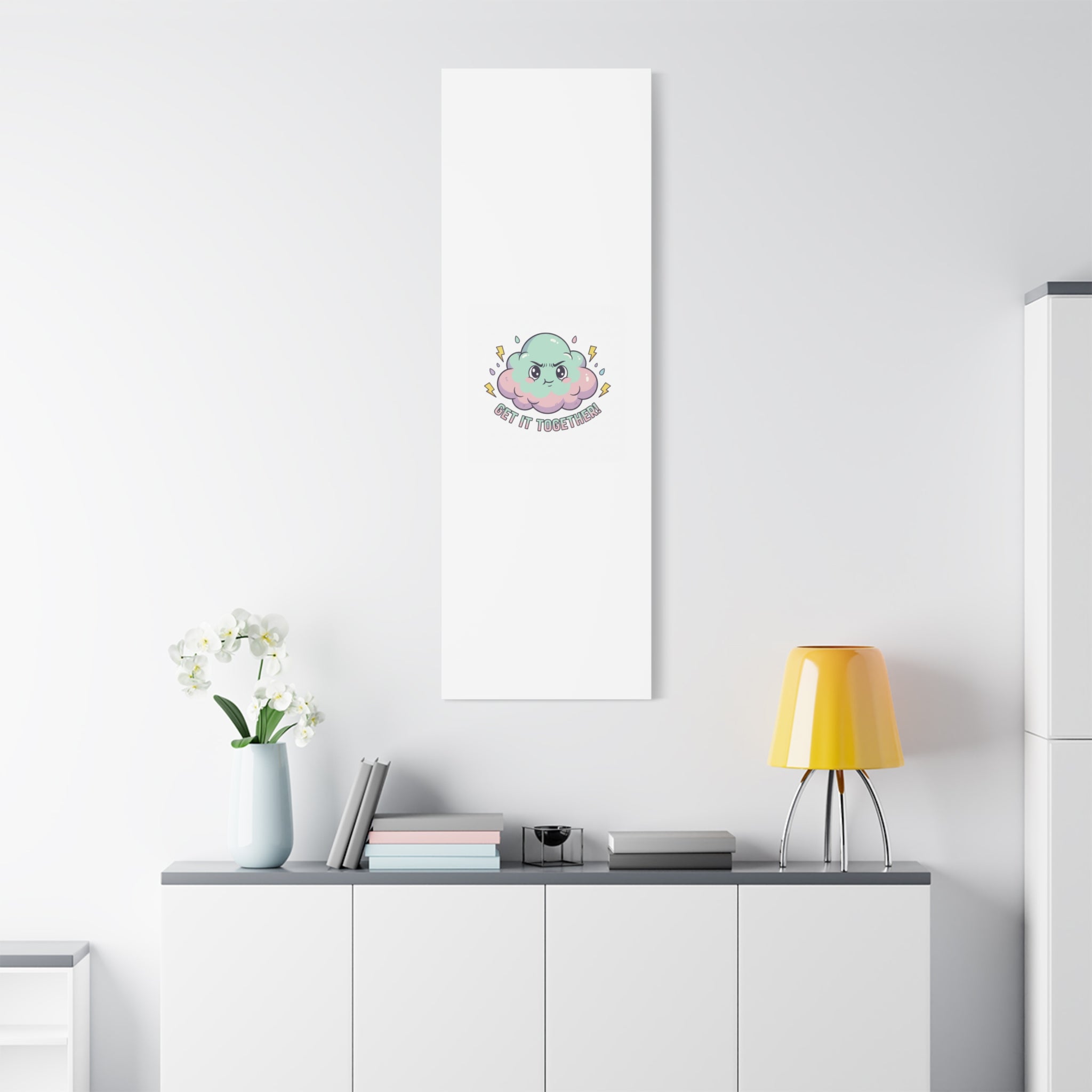 Get It Together! Cloud Illustration Canvas | dark humor inspirational