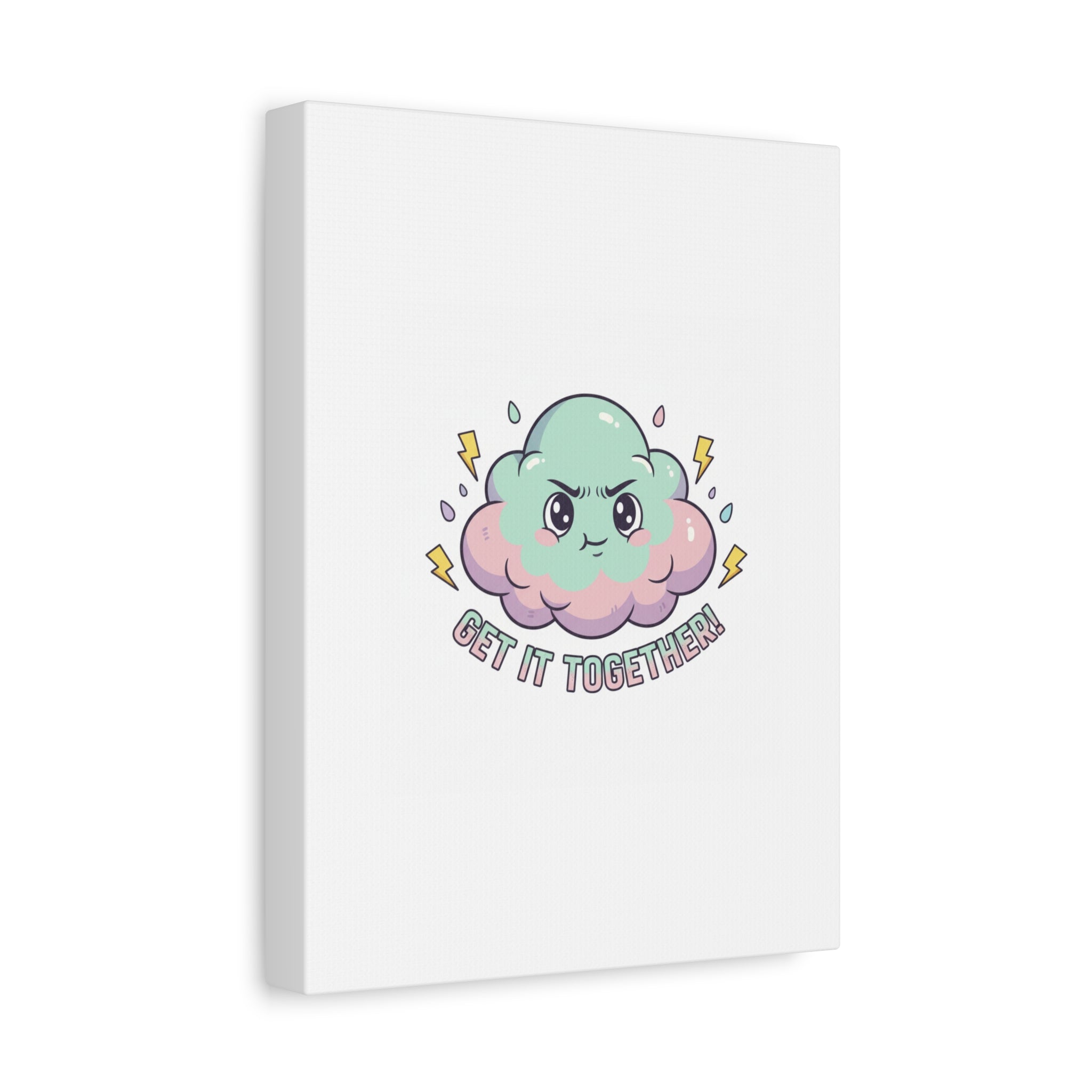 Get It Together! Cloud Illustration Canvas | dark humor inspirational
