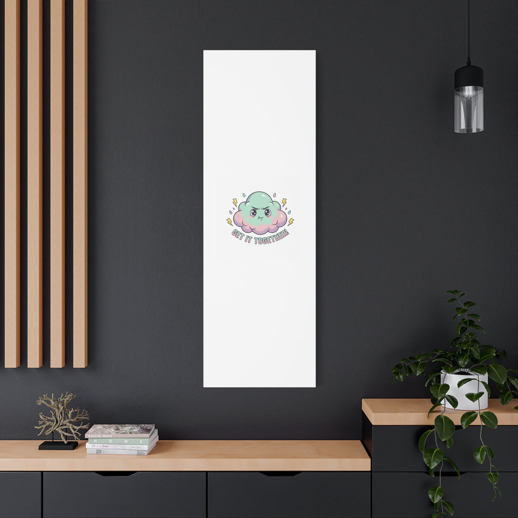 Get It Together! Cloud Illustration Canvas | dark humor inspirational