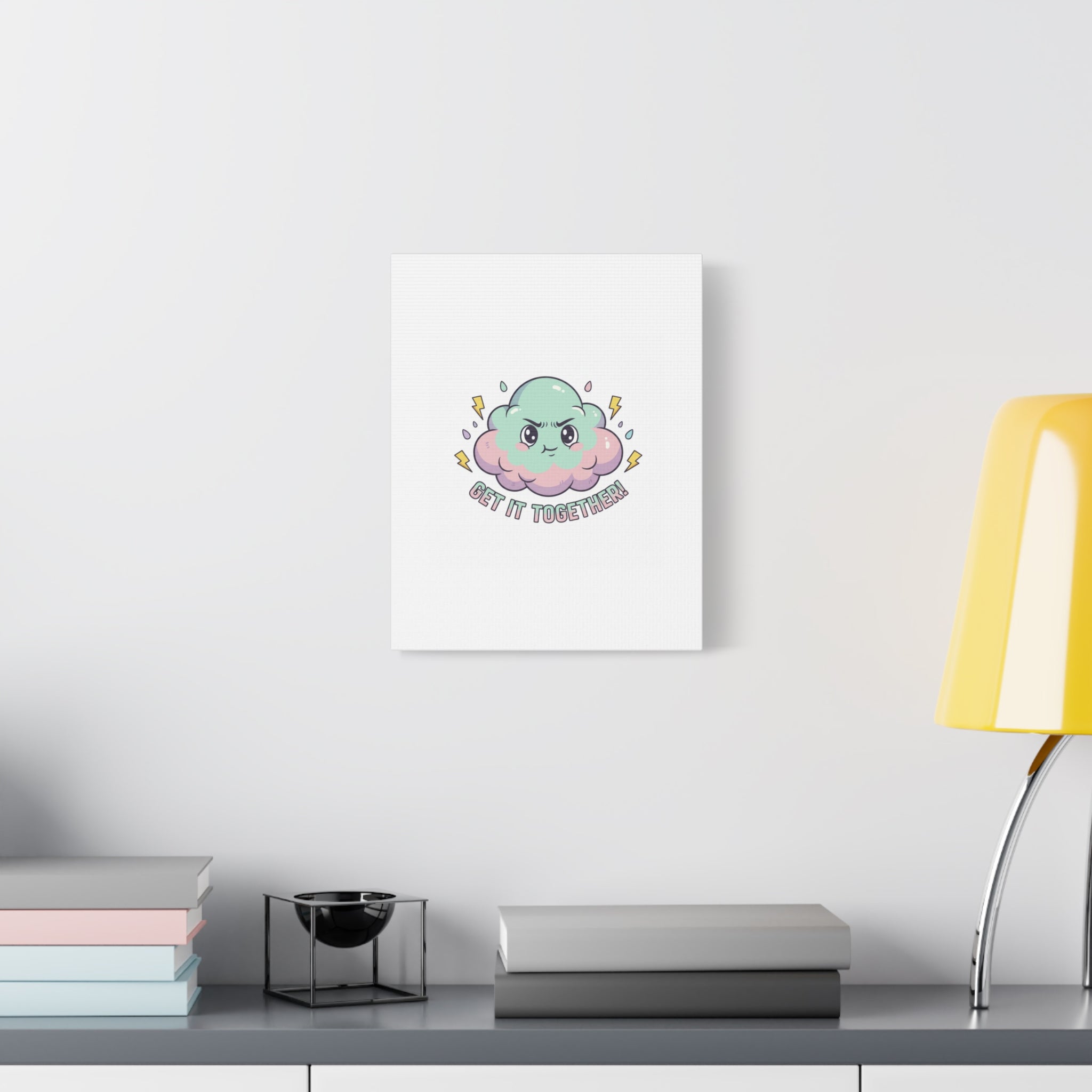 Get It Together! Cloud Illustration Canvas | dark humor inspirational