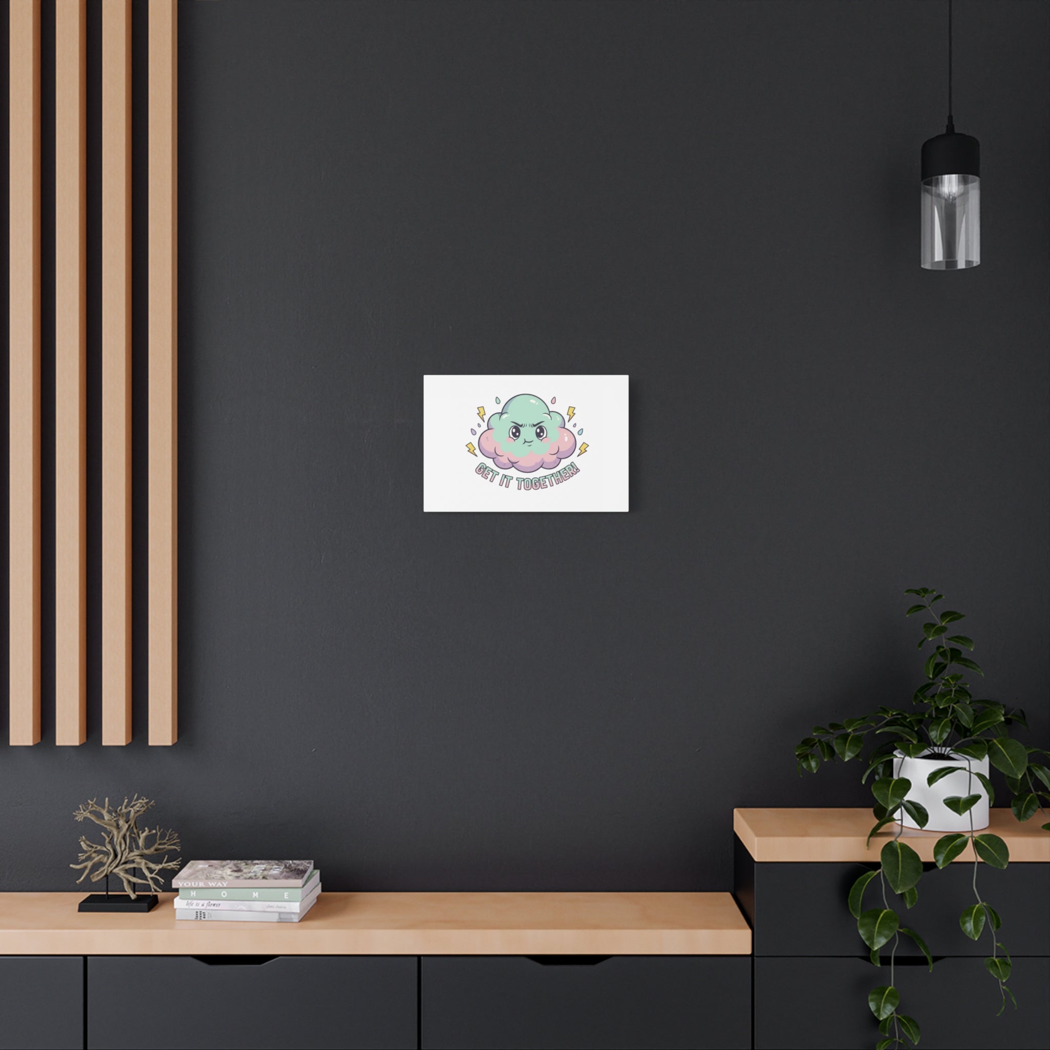 Get It Together! Cloud Illustration Canvas | dark humor inspirational