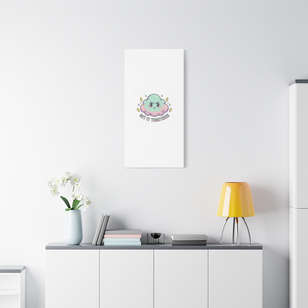 Get It Together! Cloud Illustration Canvas | dark humor inspirational