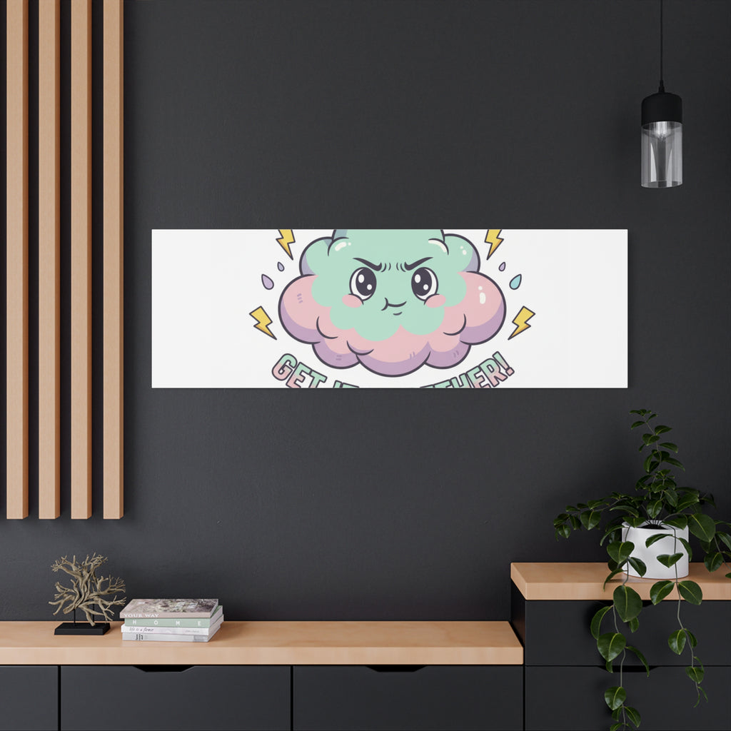 Get It Together! Cloud Illustration Canvas | dark humor inspirational