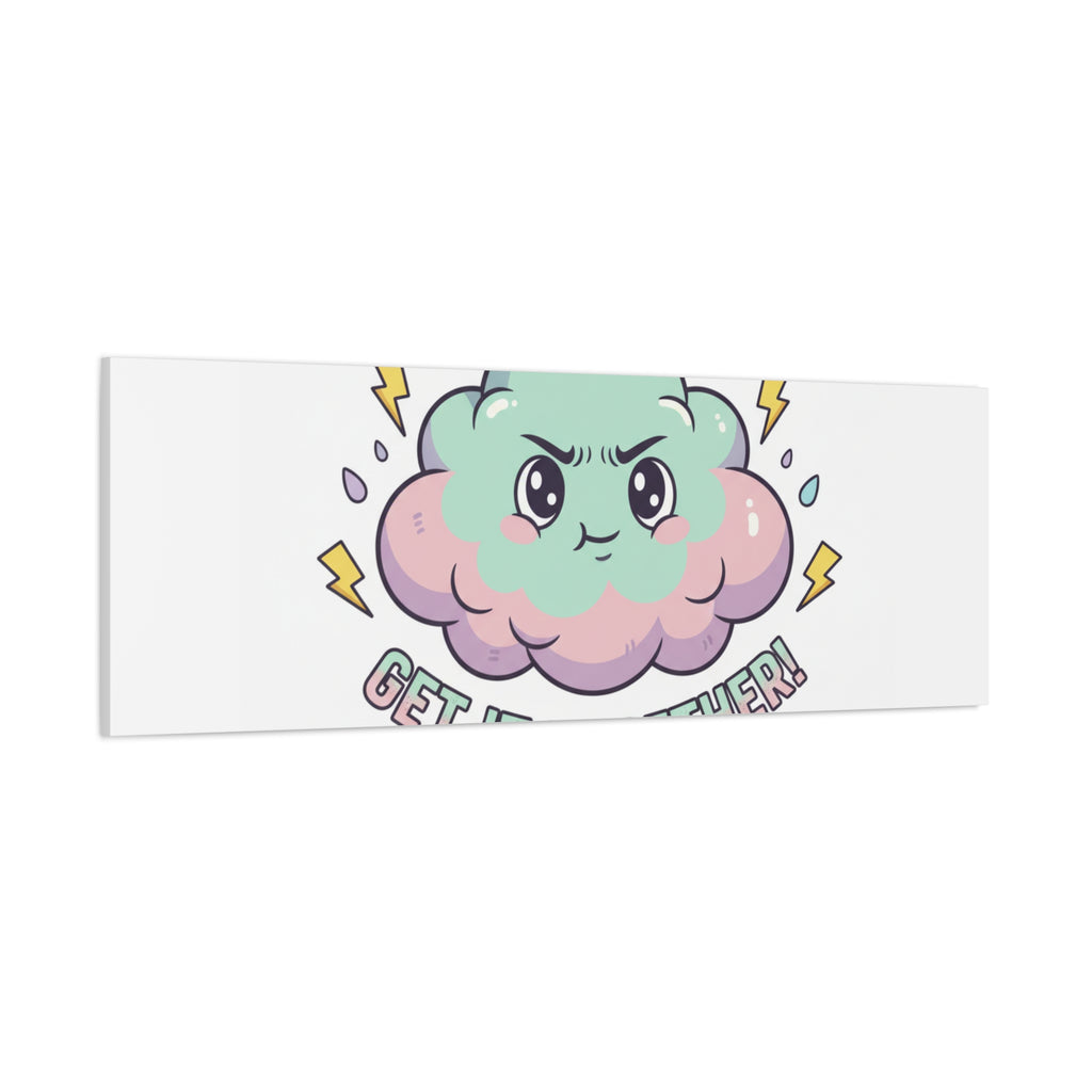 Get It Together! Cloud Illustration Canvas | dark humor inspirational
