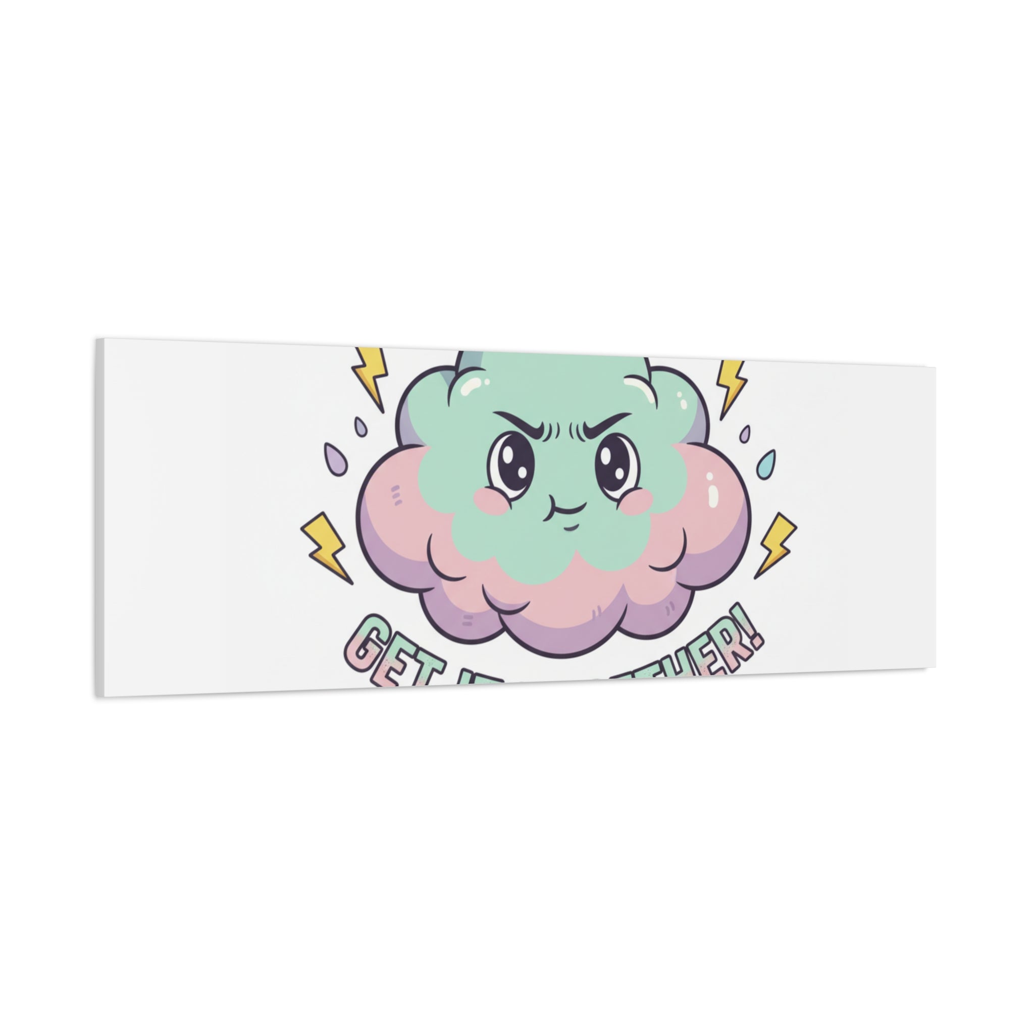 Get It Together! Cloud Illustration Canvas | dark humor inspirational