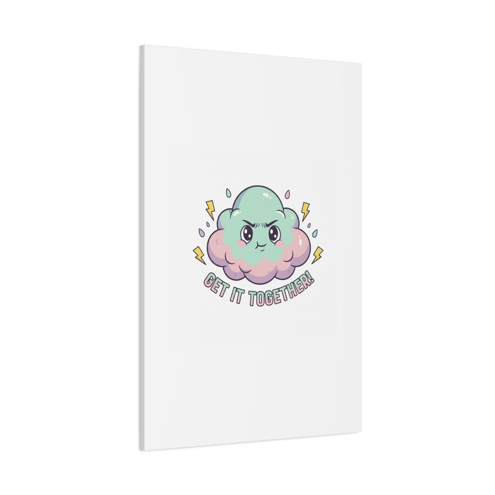 Get It Together! Cloud Illustration Canvas | dark humor inspirational