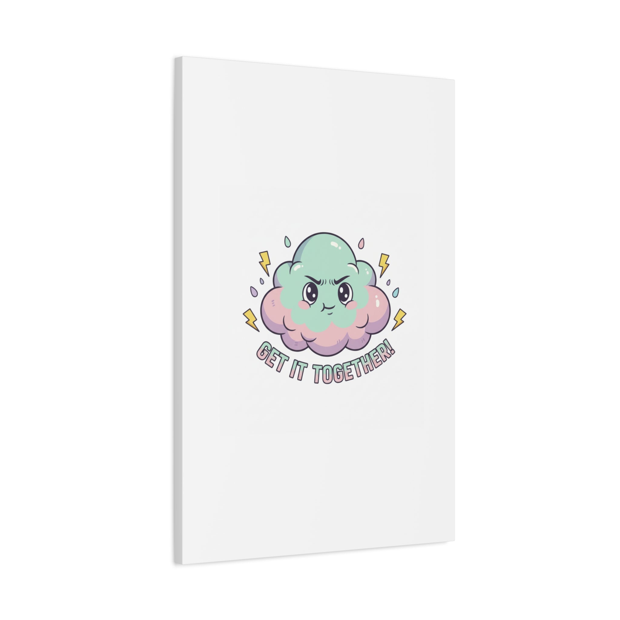 Get It Together! Cloud Illustration Canvas | dark humor inspirational