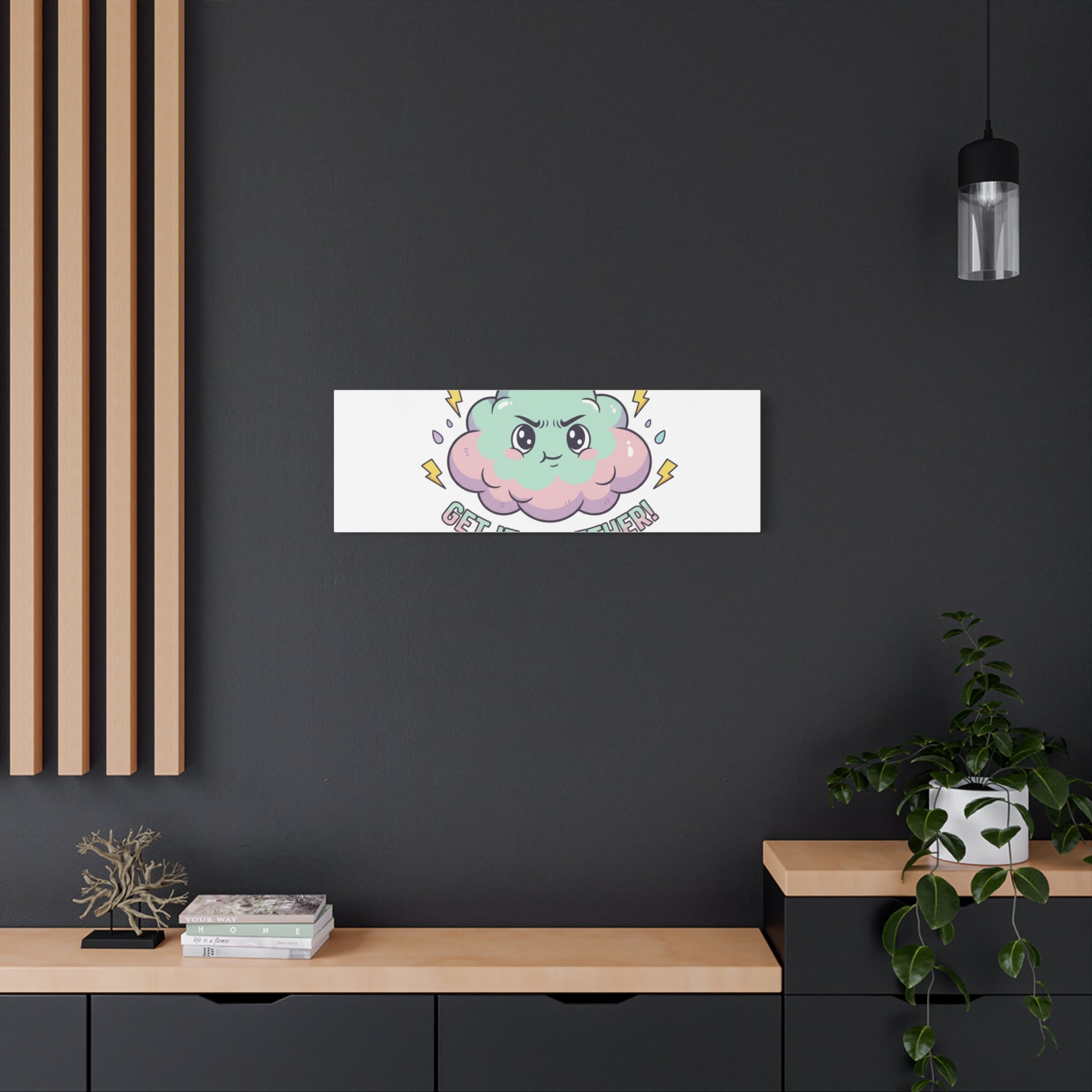 Get It Together! Cloud Illustration Canvas | dark humor inspirational