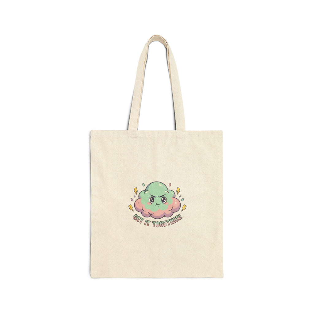 Fangy Cute Pep Talk Tote, mildly menacing positivity, dark humor inspirational