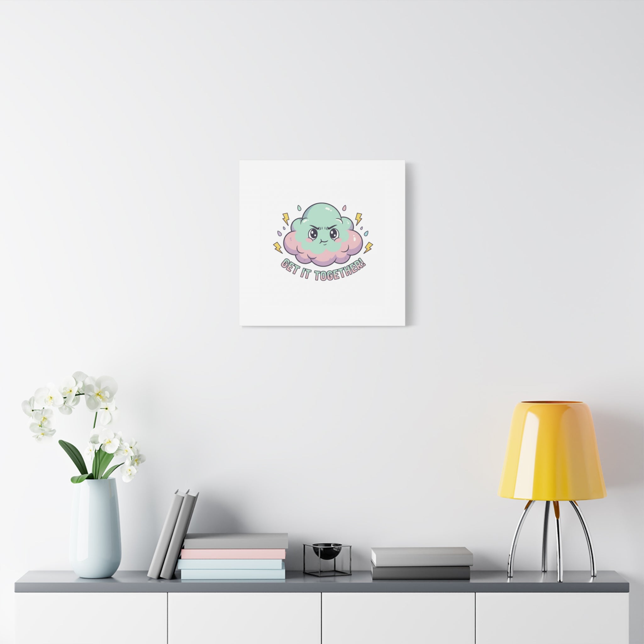 Get It Together! Cloud Illustration Canvas | dark humor inspirational