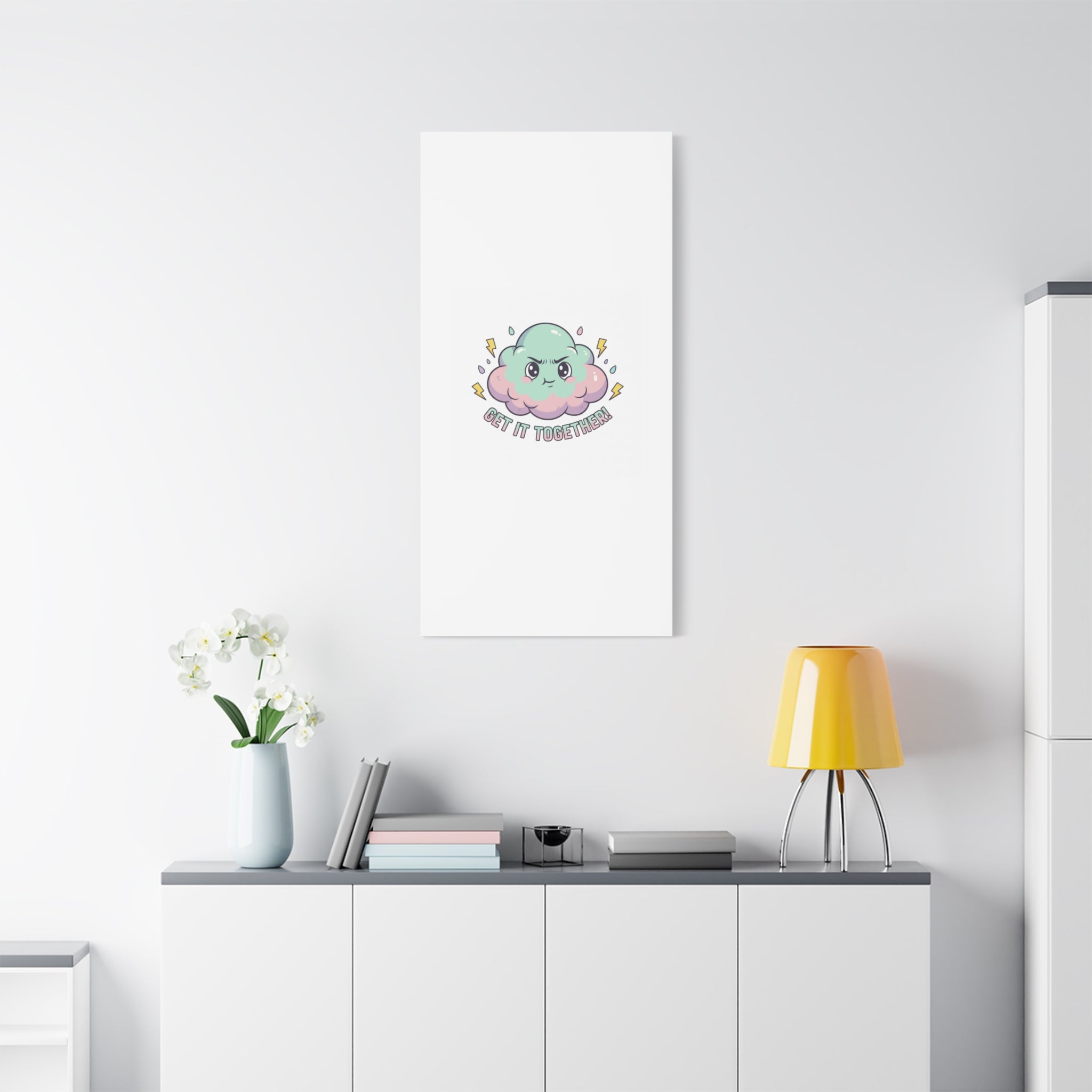 Get It Together! Cloud Illustration Canvas | dark humor inspirational