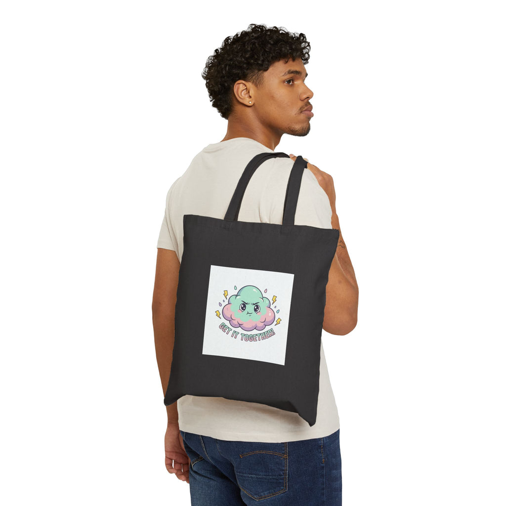 Fangy Cute Pep Talk Tote, mildly menacing positivity, dark humor inspirational