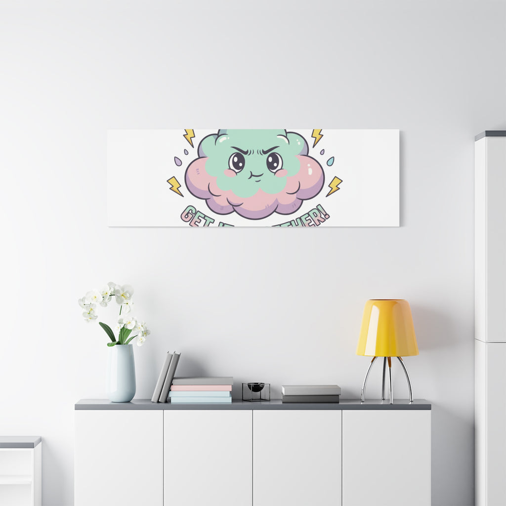 Get It Together! Cloud Illustration Canvas | dark humor inspirational