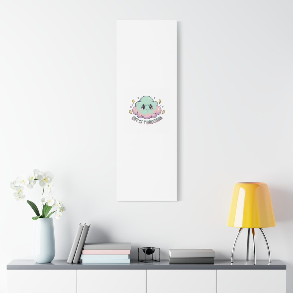 Get It Together! Cloud Illustration Canvas | dark humor inspirational