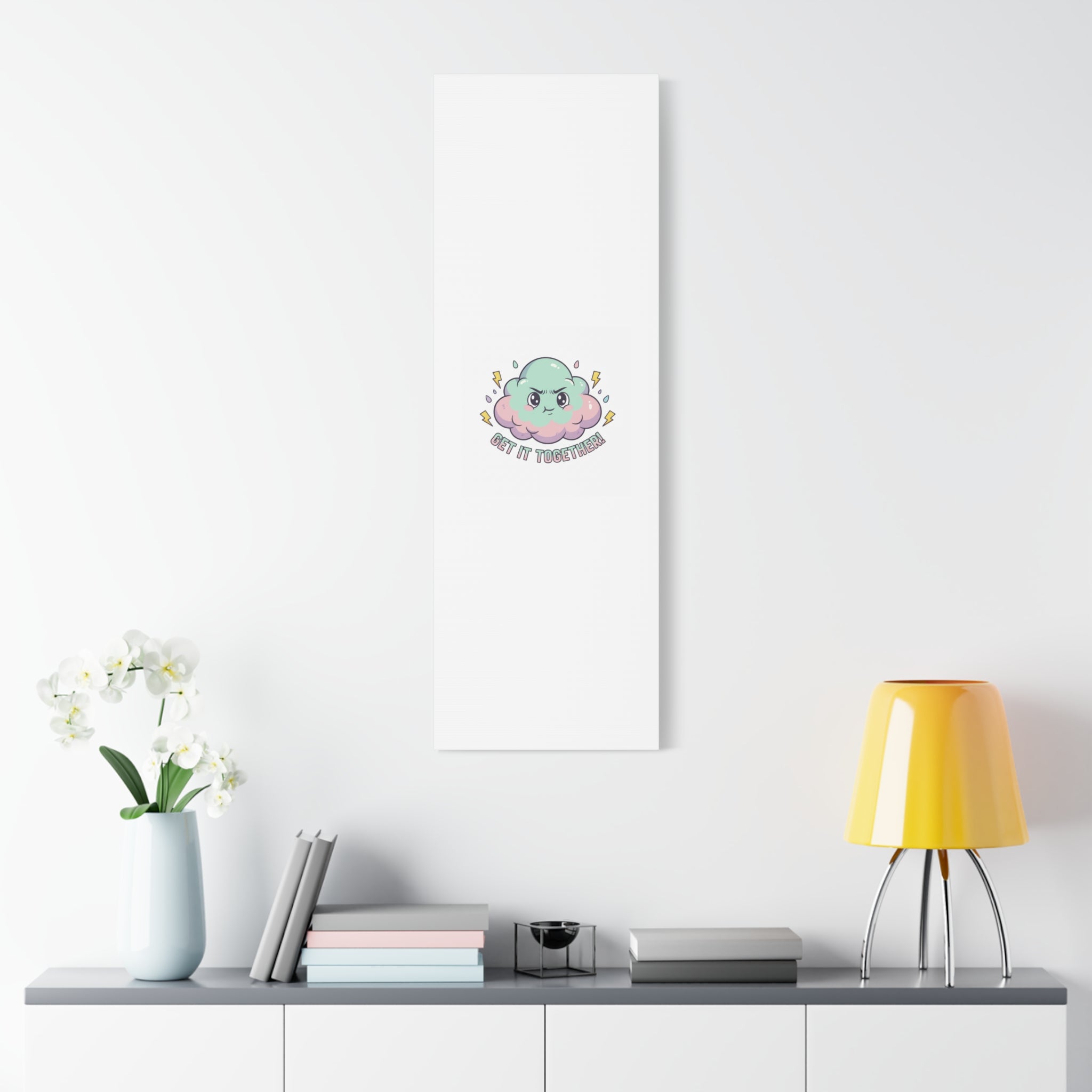 Get It Together! Cloud Illustration Canvas | dark humor inspirational