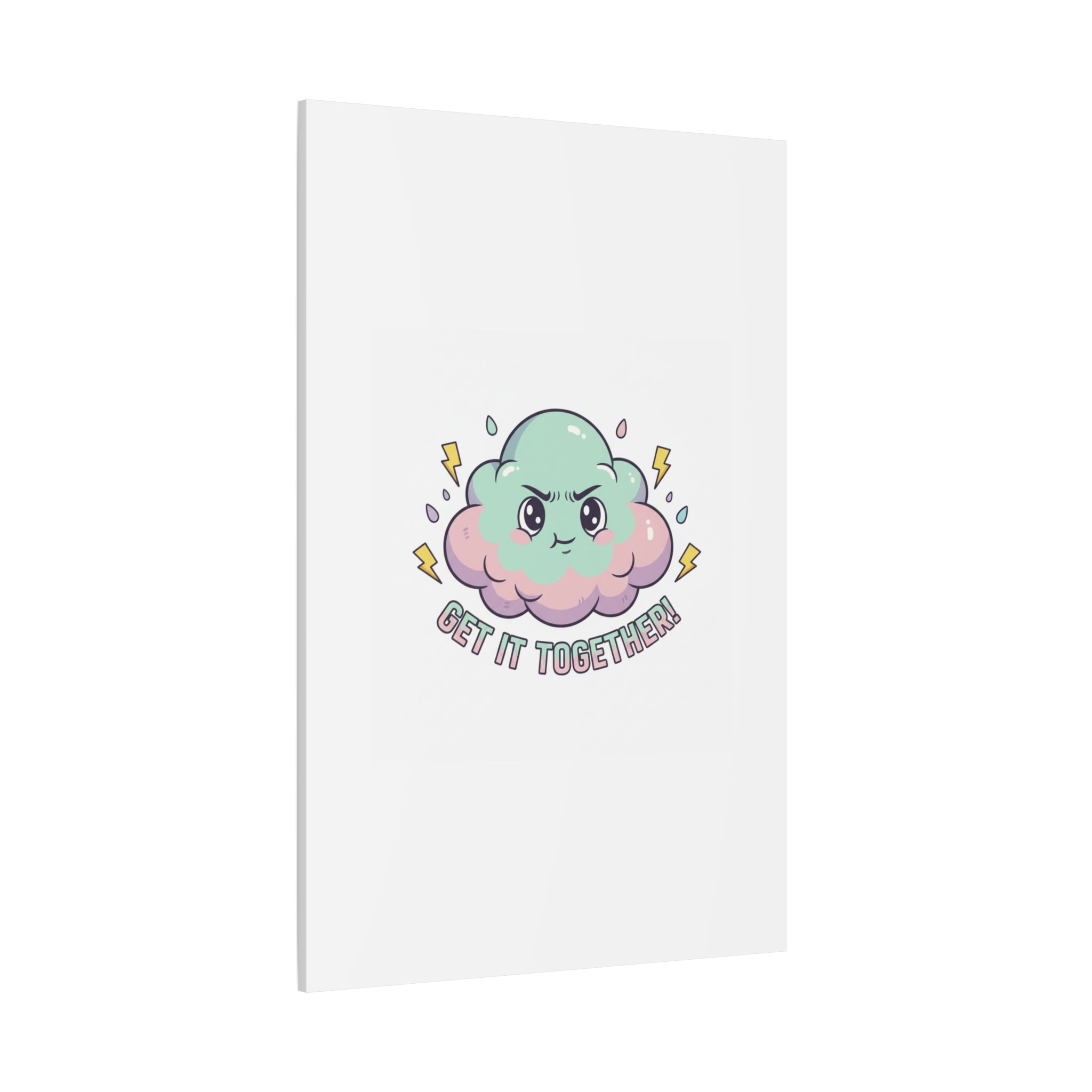 Get It Together! Cloud Illustration Canvas | dark humor inspirational