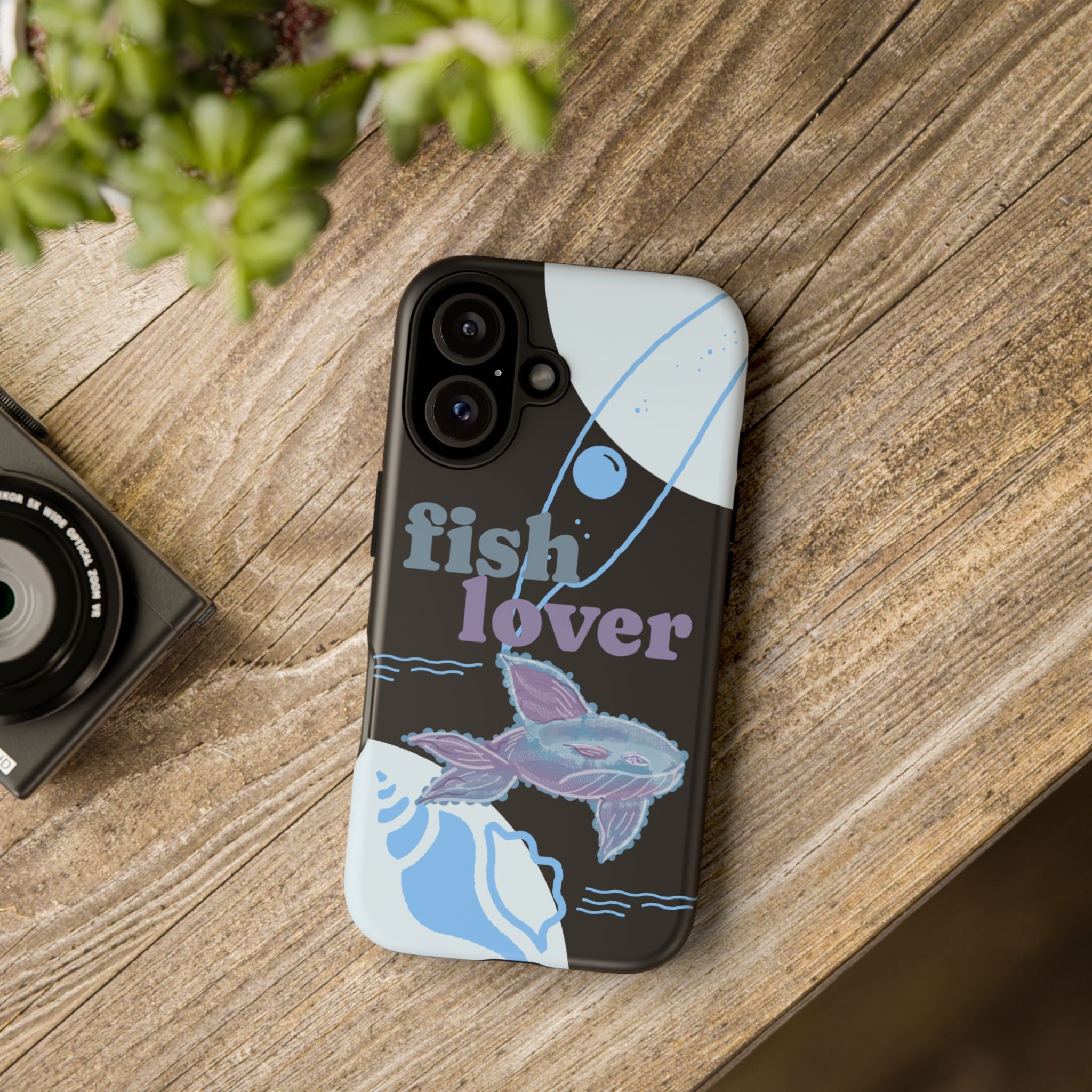 Fish Lover Phone Case — Cute Pastel Fishing Graphic Protective Tough Case