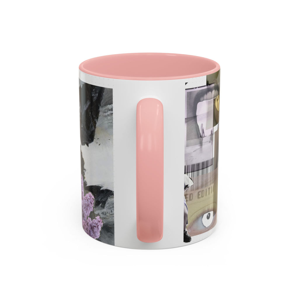 Photo Collage Accent Coffee Mug — Vintage Lavender Scenic Design (11/15 oz)