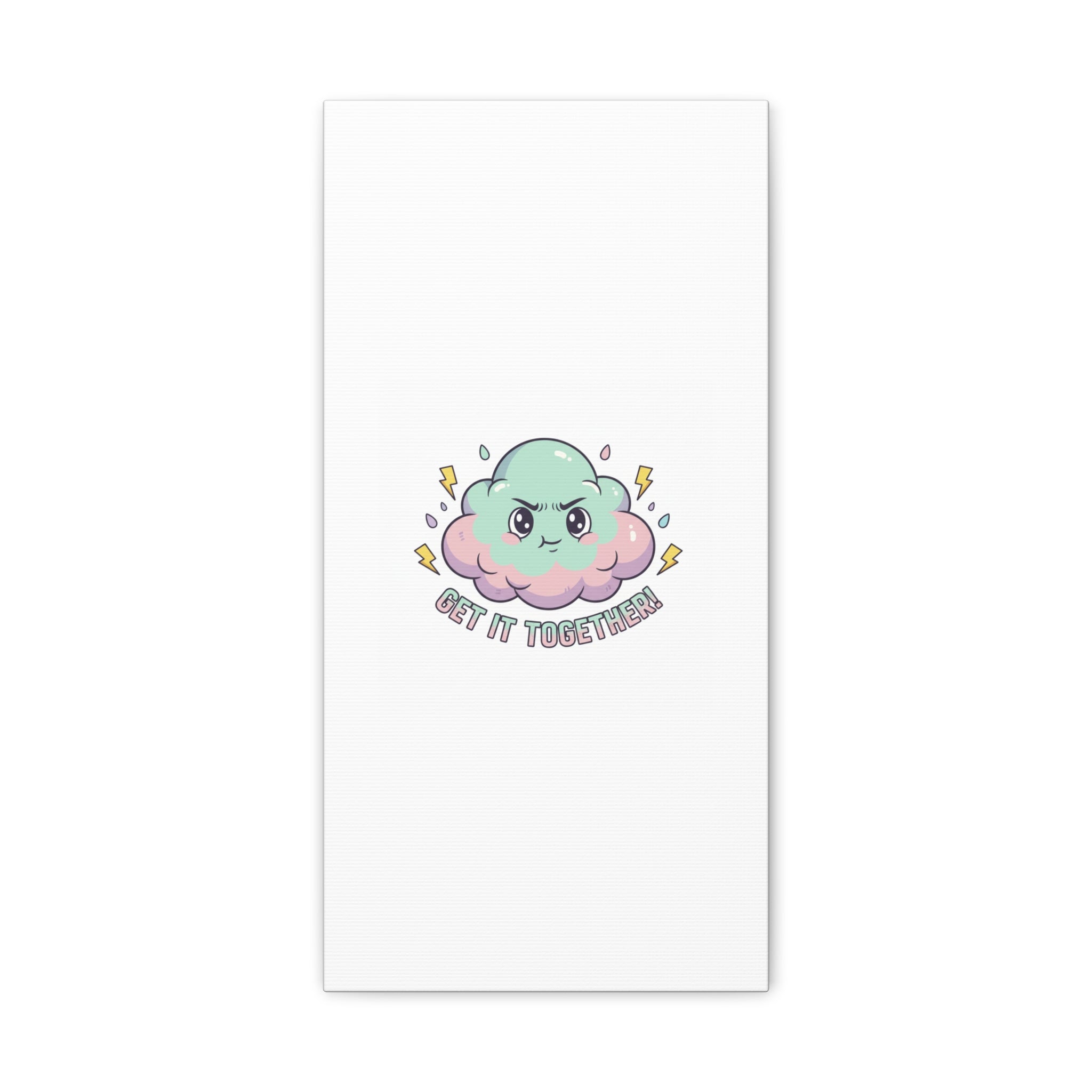 Get It Together! Cloud Illustration Canvas | dark humor inspirational