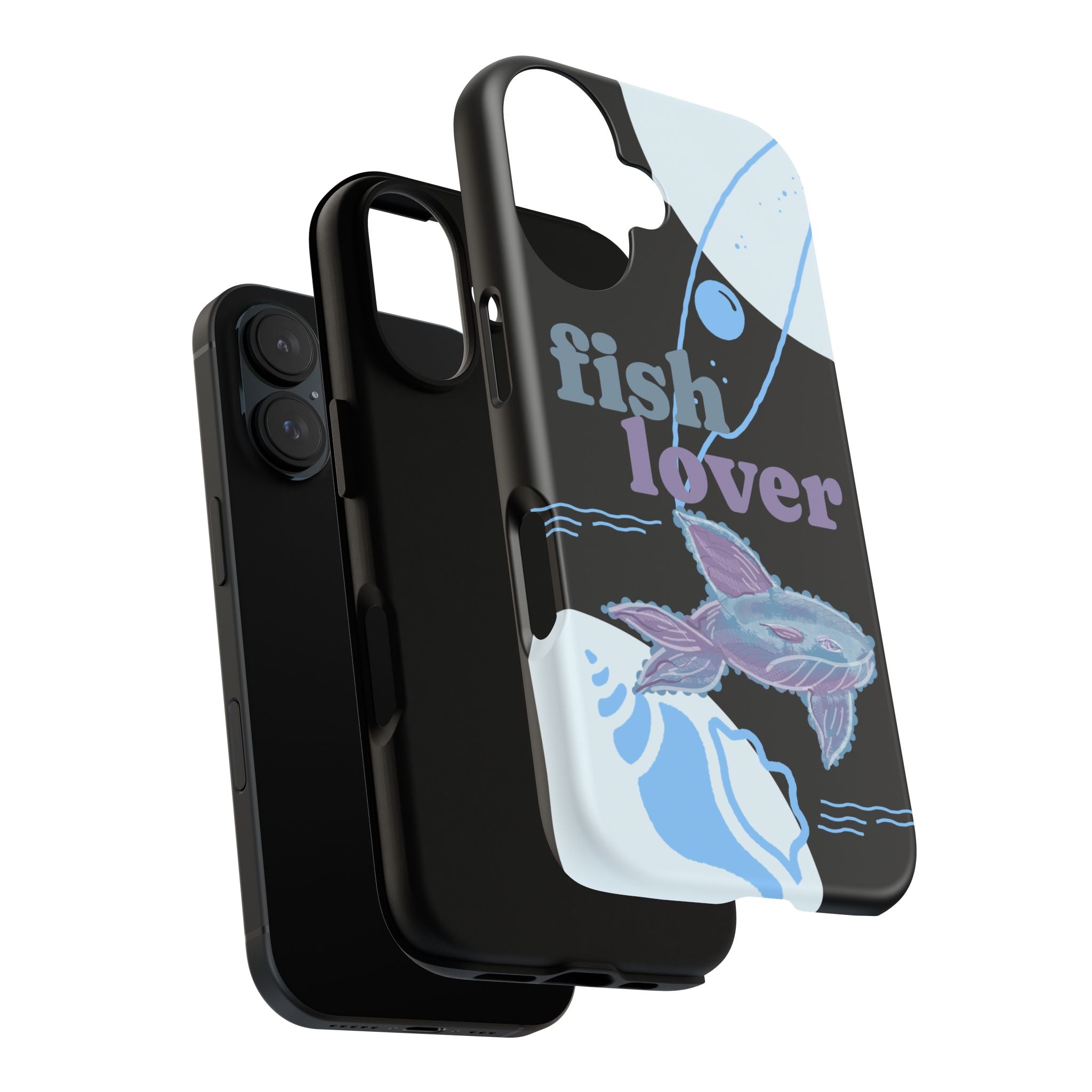 Fish Lover Phone Case — Cute Pastel Fishing Graphic Protective Tough Case